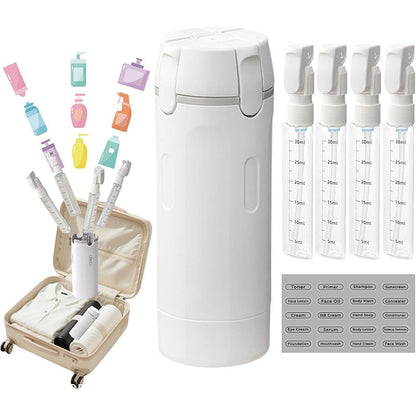 4-in-1 Refillable Plastic Travel Bottle Leak Proof Toiletry Container for Shampoo Lotion Luxury Durable